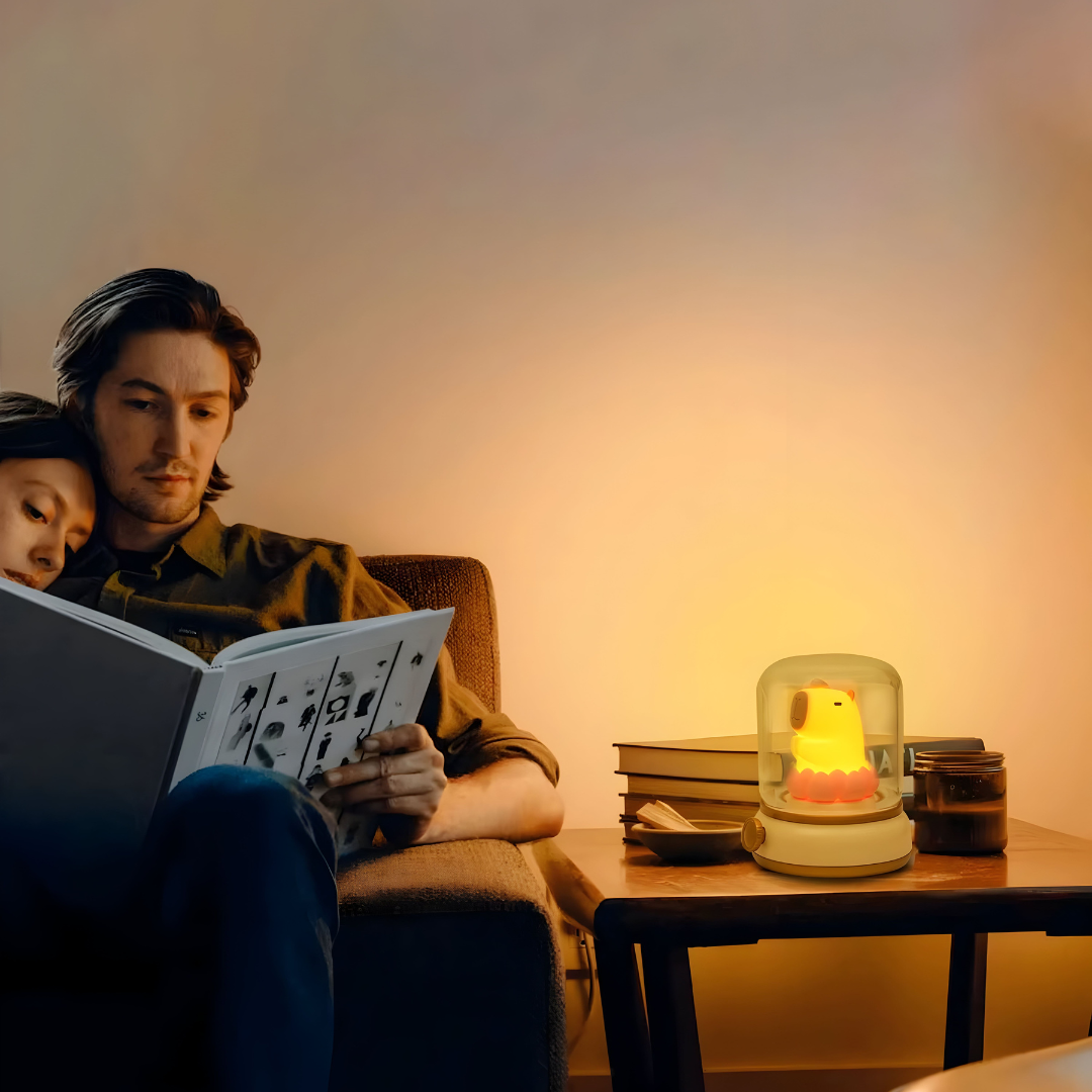 Cute Flameless Candles Night Light |Capybara Kerosene Sleeping Nightlights - LumiLu