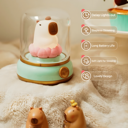 Cute Flameless Candles Night Light |Capybara Kerosene Sleeping Nightlights - LumiLu
