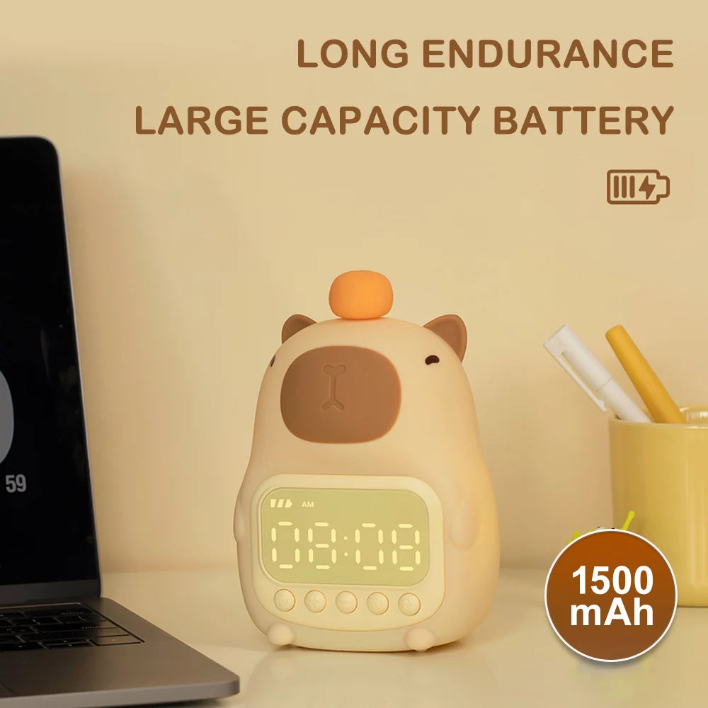 Capybara Night Light-Alarm Clock