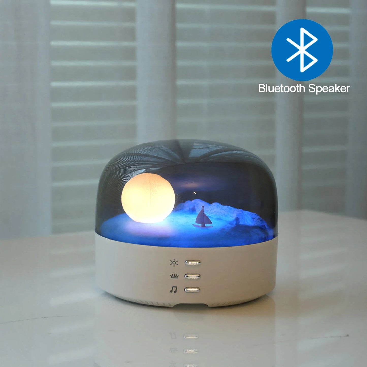 Moon LED Atmosphere Night Light Speaker Bluetooth