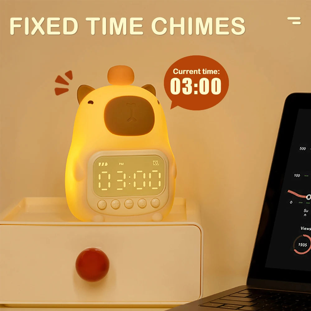 Capybara Night Light-Alarm Clock