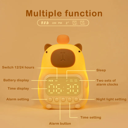 Capybara Night Light-Alarm Clock