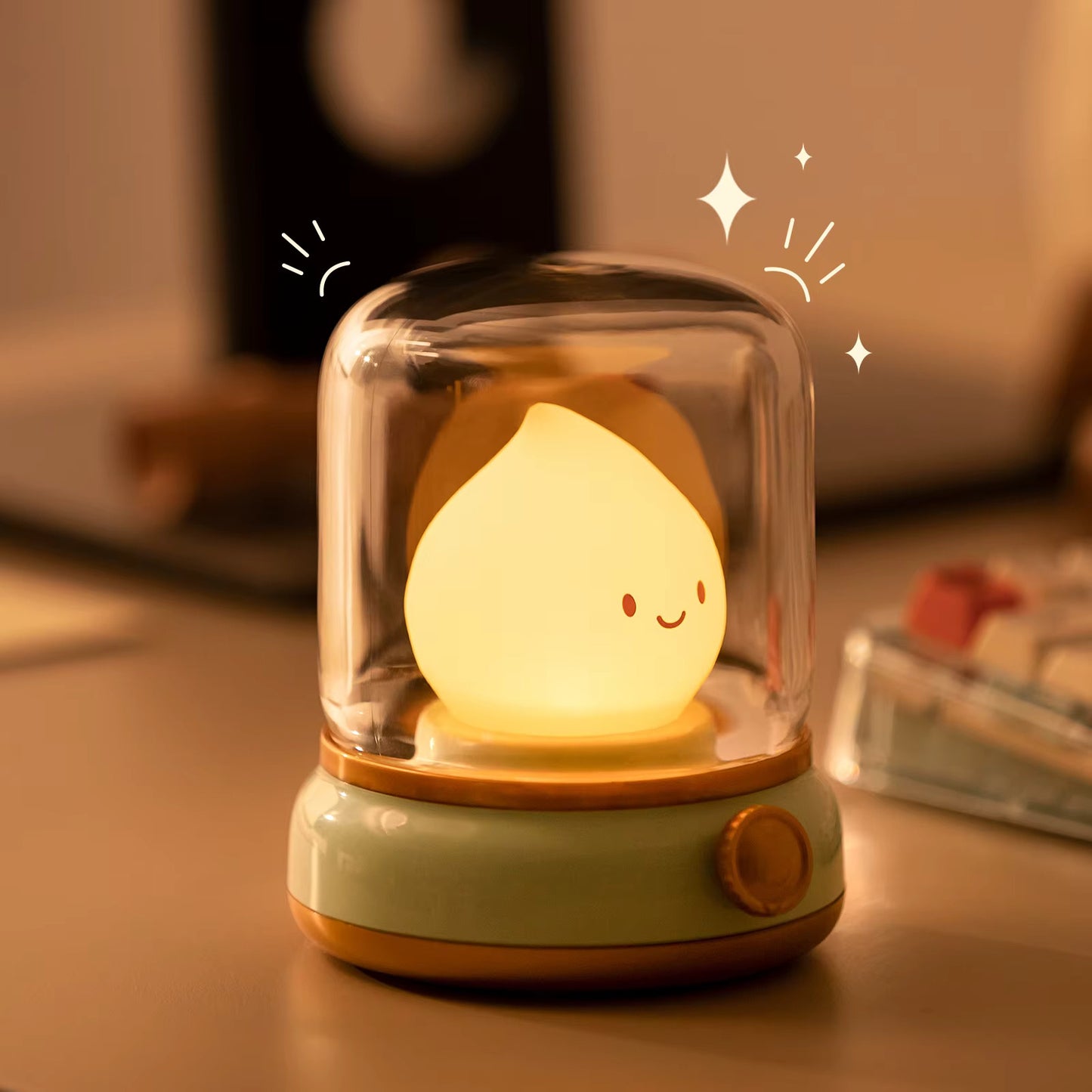 Cute Flameless Candles Night Light |Capybara Kerosene Sleeping Nightlights