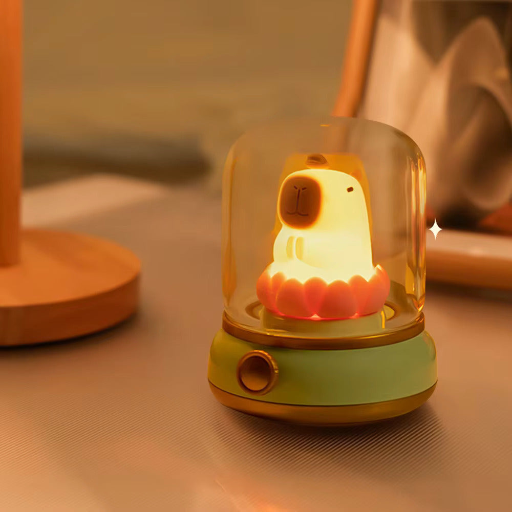 Cute Flameless Candles Night Light |Capybara Kerosene Sleeping Nightlights