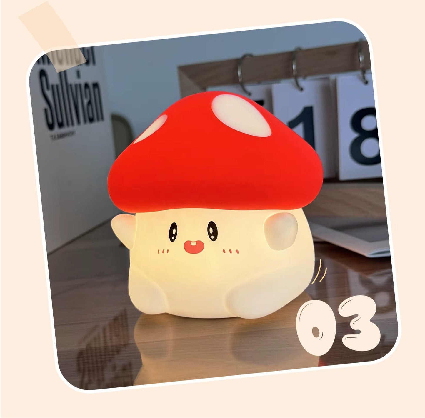 Cute Mushroom LED Silicone Night Light