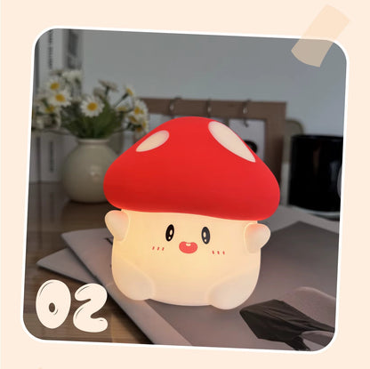 Cute Mushroom LED Silicone Night Light